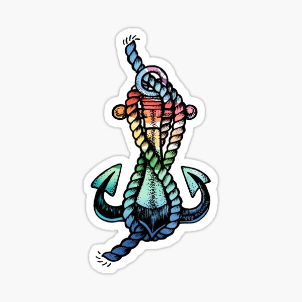 Item preview, Happy as Larries Anchor Rope Tattoo designed and sold by happyaslarries.