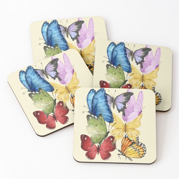 Item preview, Rainbow watercolor butterflies designed and sold by newbyventures.