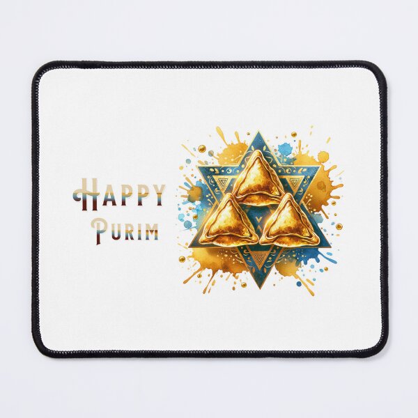 Item preview, Happy Purim - Golden Hamantaschen Jewish Holiday Celebration Design designed and sold by My Joyful Charm Store.