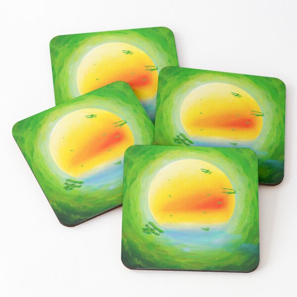 Item preview, Flight tests - biplane in front of the sun designed and sold by art paintings.
