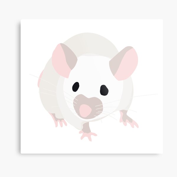Item preview, Pet Portrait: White Mouse with Black Eyes designed and sold by Rebecca Creates....