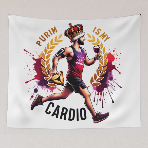 Item preview, Purim Is My Cardio - Funny Jewish Holiday Celebration Design designed and sold by My Joyful Charm Store.