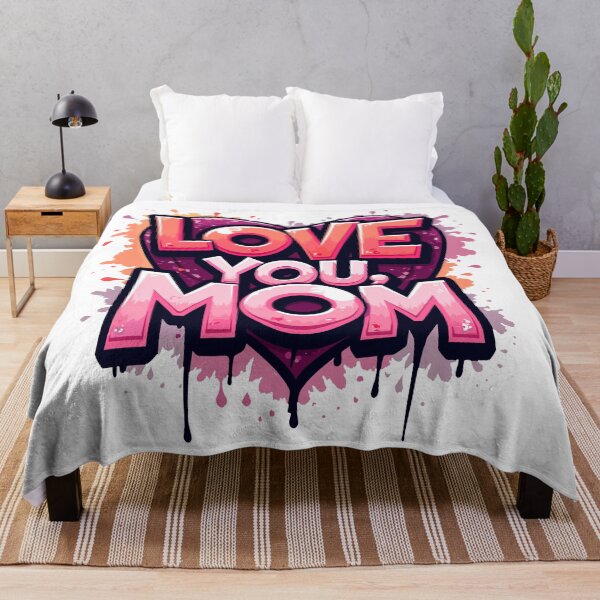 Item preview, ove You Mom – Pink Street Art Style Mother’s Day Tribute designed and sold by Fragy72.