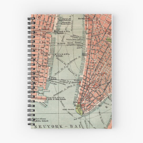 Item preview, South Manhattan around 1895: Vintage map of New York City designed and sold by RetroTraveller.