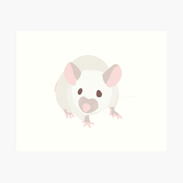 Item preview, Pet Portrait: White Mouse with Red Eyes designed and sold by Rebecca Creates....