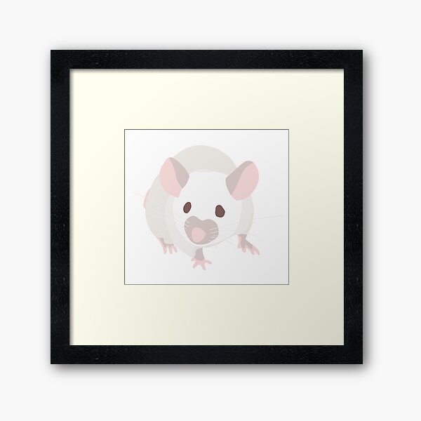 Item preview, Pet Portrait: White Mouse with Red Eyes designed and sold by Rebecca Creates....
