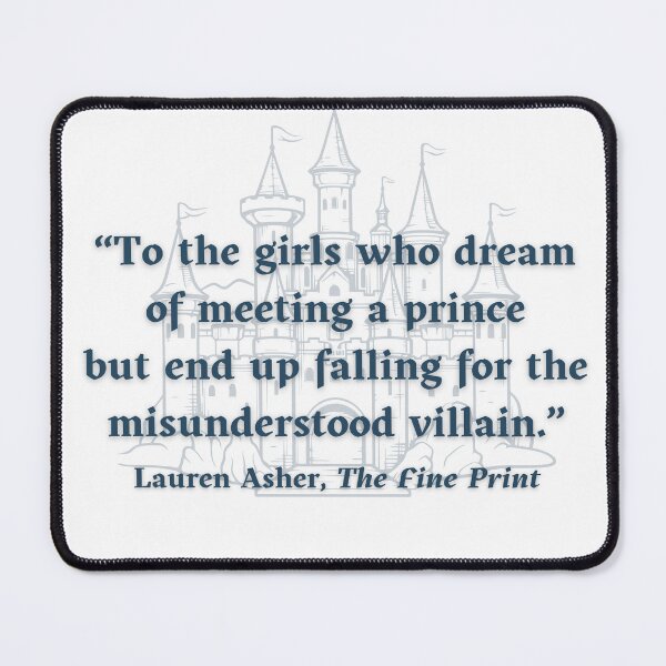 Item preview, The Fine Print Lauren Asher - Falling for the Villain  designed and sold by RomComGal.