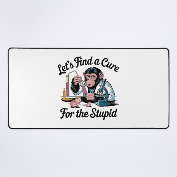 Item preview, Funny Science Meme - Smart Monkey Finding a Cure for Stupidity designed and sold by love3617.