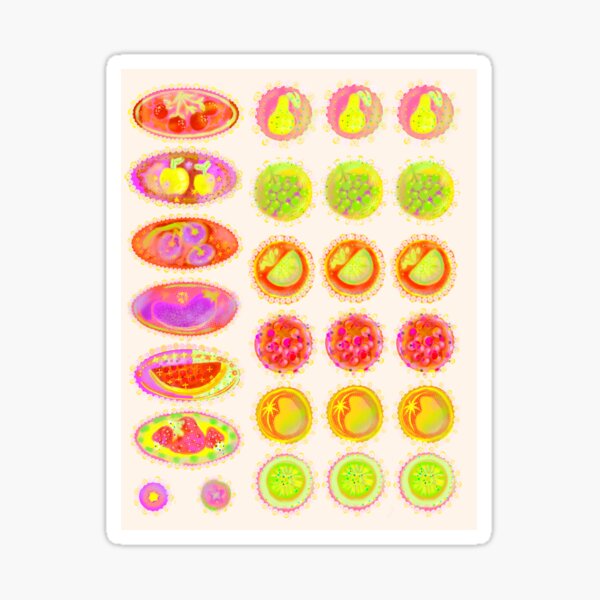 Item preview, Fruit Stickers You’d See At A Cute Bookstore designed and sold by awhuehue.