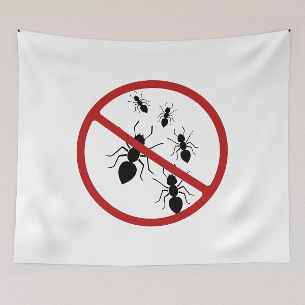 Item preview, Prohibited Sign, Ants, Black, Red, White Sign, Pest Control  designed and sold by AASparksDesigns.