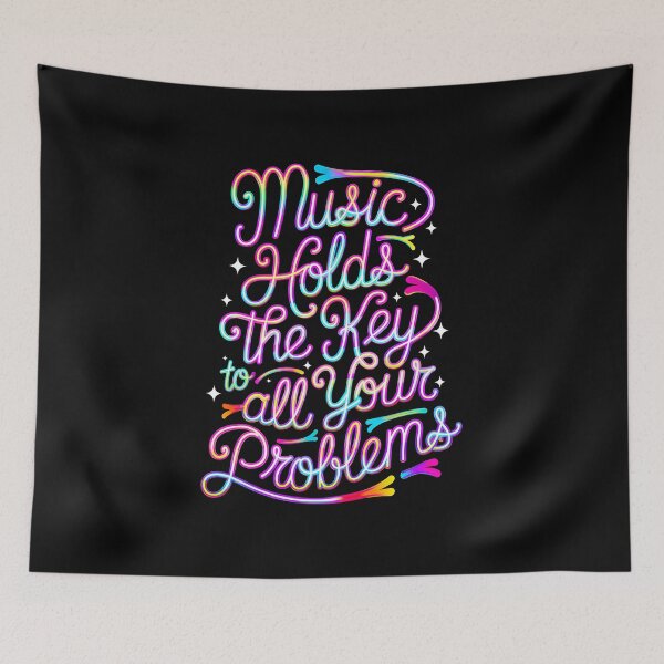 Item preview, "Music Holds the Key to All Your Problems" – Feel the Beat, Free Your Mind designed and sold by paulo silveira.