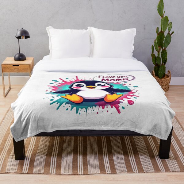 Artikelvorschau, Süßer Kawaii-Pinguin mit „Ich liebe dich, Mama!“ – Bezauberndes Muttertags-Design entworfen und verkauft von Fragy72.