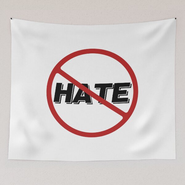 Item preview, Prohibited Hate Sign, Black, Red, White Signage, Banned  designed and sold by AASparksDesigns.