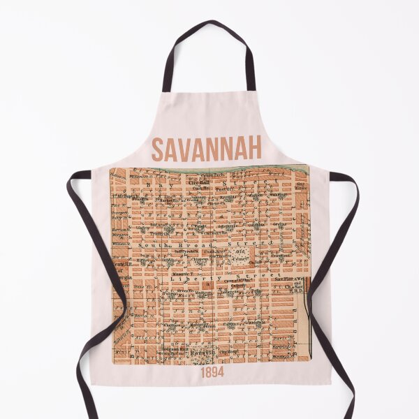 Item preview, Savannah around 1894: Vintage city map for local patriots and Southern fans designed and sold by RetroTraveller.