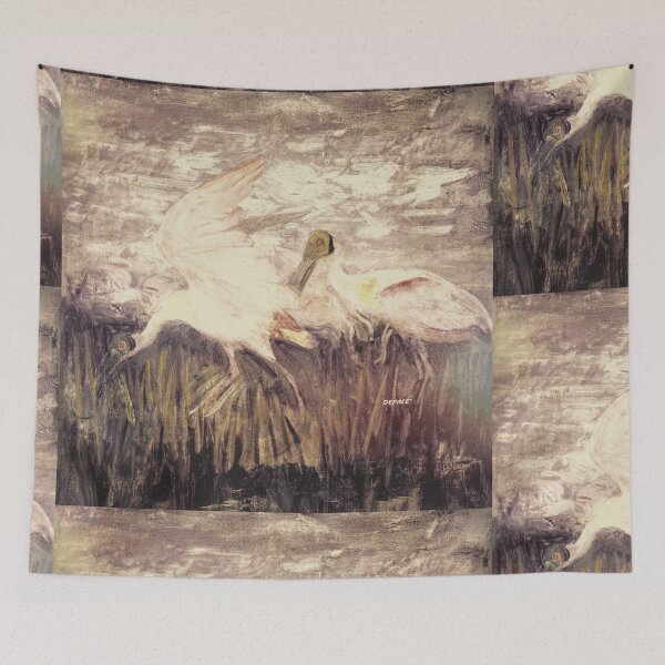 Item preview, Roseate Spoonbills on a Timeworn Canvas - dePace' designed and sold by mrpropcake.