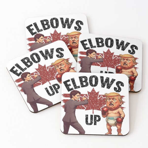 Item preview, Elbows Up, Trudeau vs. Trump – Canadian Tariffs  designed and sold by El Alkimizta Art Store.