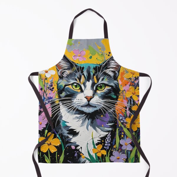 Item preview, Vibrant Calico Cat in a Floral Garden Adorable Cat Art designed and sold by Keirnyx.