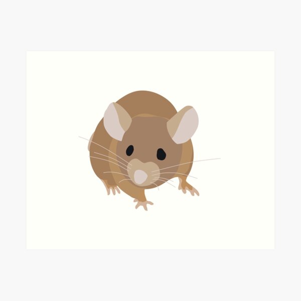 Item preview, Pet Portrait: Orange Mouse with Black Eyes designed and sold by Rebecca Creates....