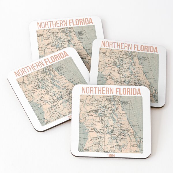 Item preview, Northern Florida around 1894: Vintage city map for local patriots and travelers designed and sold by RetroTraveller.