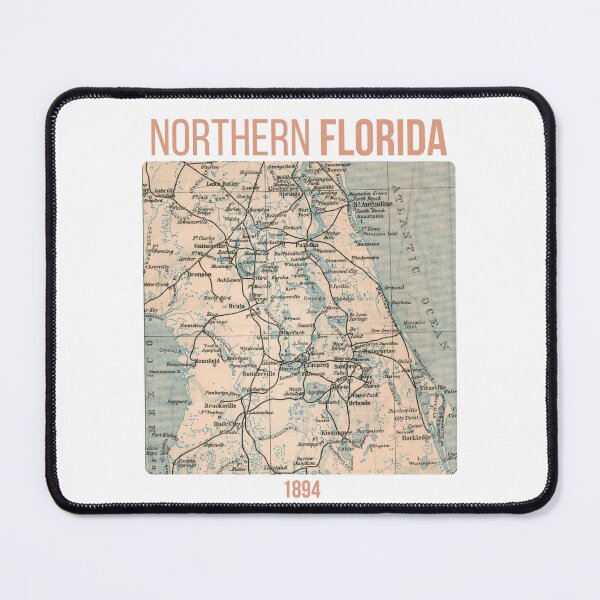 Item preview, Northern Florida around 1894: Vintage city map for local patriots and travelers designed and sold by RetroTraveller.