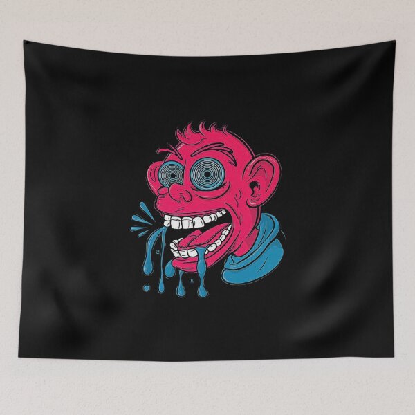 Item preview, Crazy Cartoon Face - Trippy Drooling Madness designed and sold by love3617.