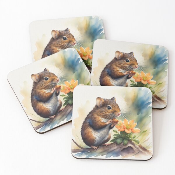 Item preview, Harvest Delight: A Mouse's Nutty Indulgence by a Peach Blossom designed and sold by CrushyAIDesigns.