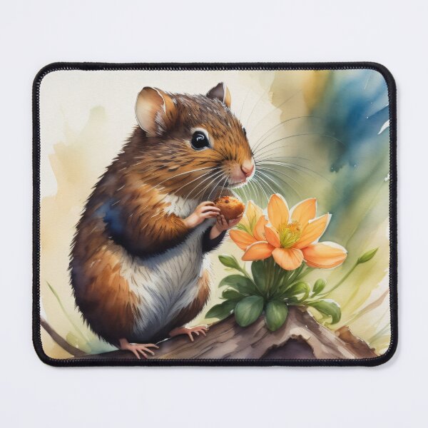 Item preview, Harvest Delight: A Mouse's Nutty Indulgence by a Peach Blossom designed and sold by CrushyAIDesigns.