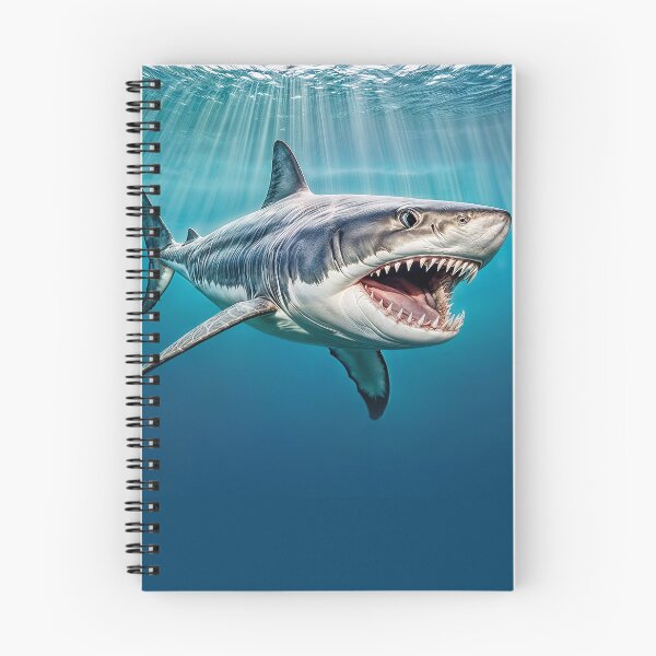 Item preview, Big shark with open jaws full of sharp teeth taken close-up. Horror in the depth. designed and sold by IaroslavB.