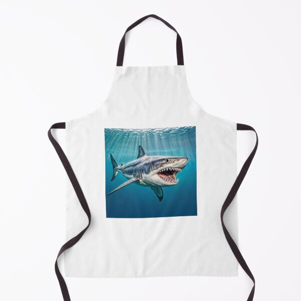 Item preview, Big shark with open jaws full of sharp teeth taken close-up. Horror in the depth. designed and sold by IaroslavB.