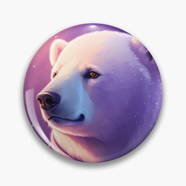 Artikelvorschau, Himmlische Aurora: Der majestätische Spaziergang eines Eisbären unter dem violetten Nachthimmel entworfen und verkauft von CrushyAIDesigns.
