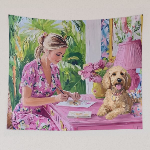 Item preview, Grandmillennial art, The Art Critic, whimsical fine art designed and sold by SophieClimaArt.