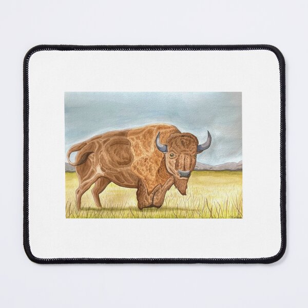 Item preview, bison watercolor landscape designed and sold by ShelbyMCCCay.