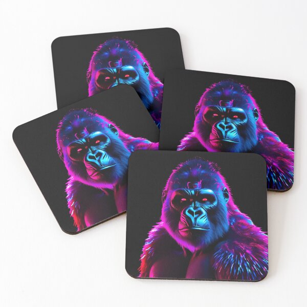 Item preview, Neon Cyberpunk Gorilla – Futuristic Ape Artwork designed and sold by LemonHorse.