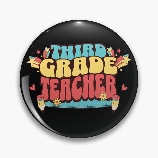 Item preview, Third Grade Teacher groovy designed and sold by Seeds of Change.