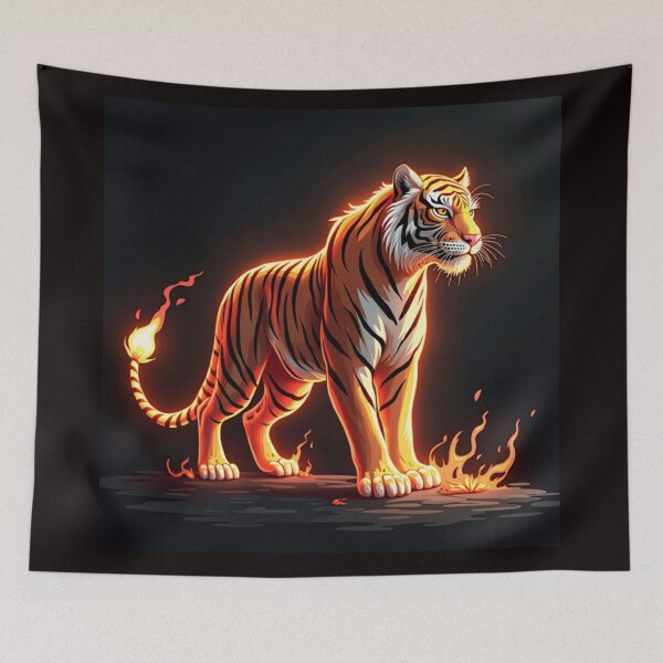 Item preview, Flaming Tiger designed and sold by ZZTees.
