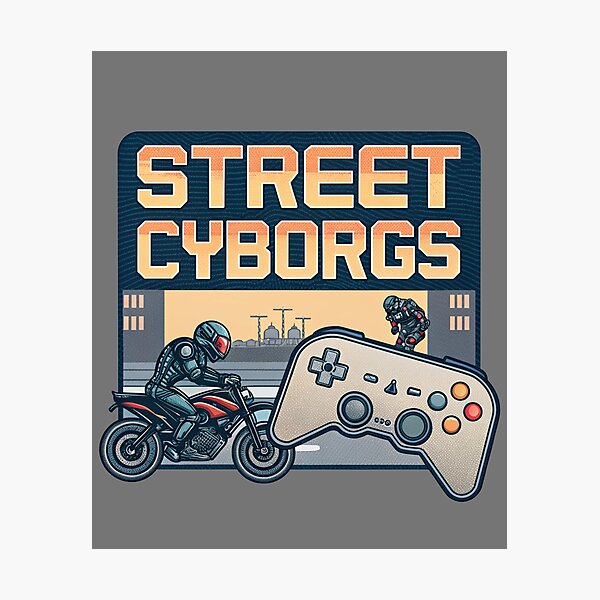 Item preview, Street Cyborgs - Retro Video Game designed and sold by Lucky Dog Merch.