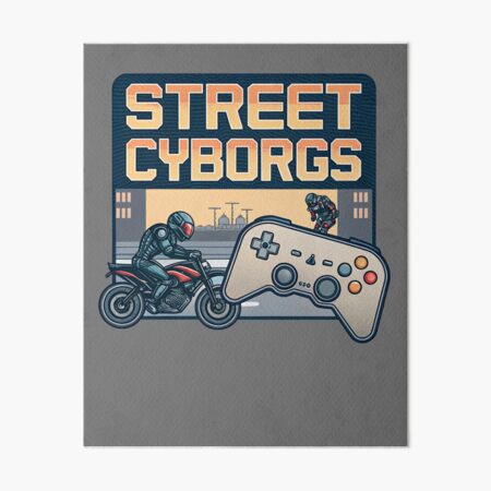 Artikel-Vorschau von Street Cyborgs - Retro-Videospiel, designt und verkauft von Lucky Dog Merch.