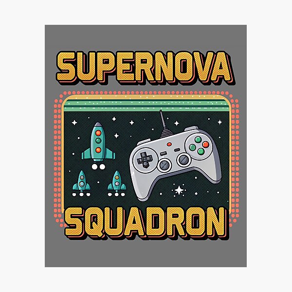 Item preview, Supernova Squadron - Retro Video Game designed and sold by Lucky Dog Merch.