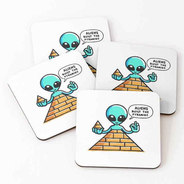 Item preview, Aliens Built the Pyramids - cartoon  designed and sold by FunnehGacha.
