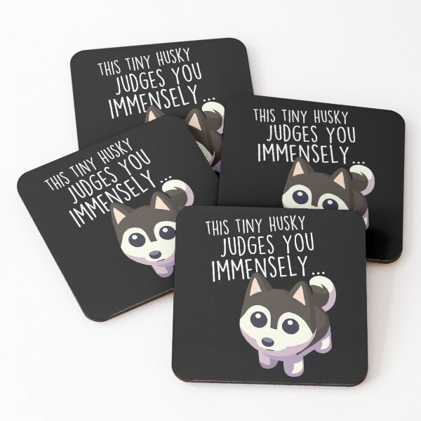 Item preview, Tiny Black Husky Dog Judges designed and sold by Clara Hollins.