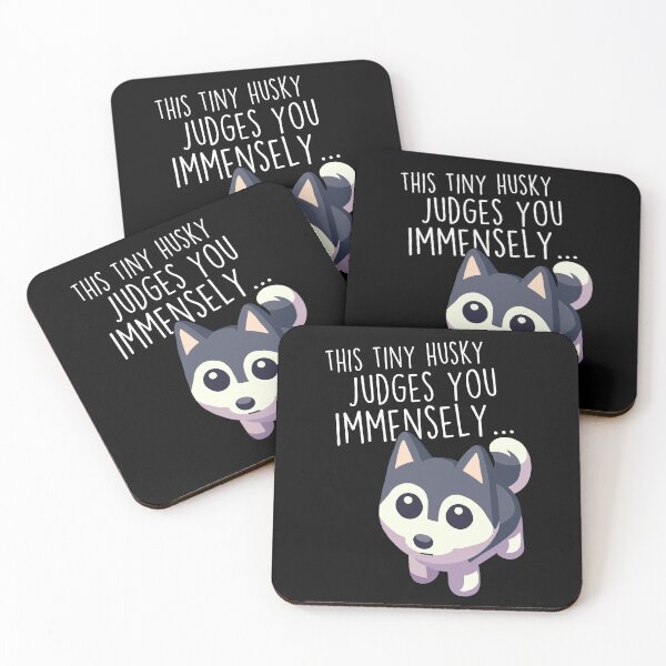 Item preview, Tiny Grey Husky Dog Judges designed and sold by Clara Hollins.