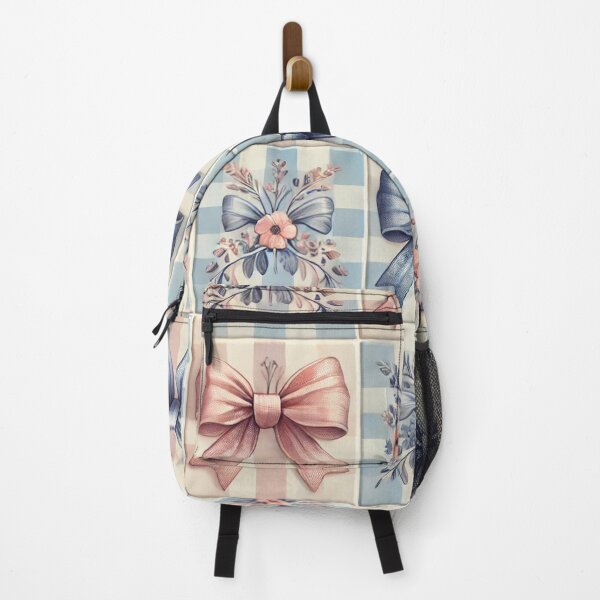 Item preview, Pastel Bow Gingham | Vintage Chic Tile Pattern designed and sold by LuxuryApparels.