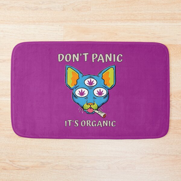 Item preview, Dont Panic, Its Organic. Funny Smoking Cat designed and sold by Mariana Piana.