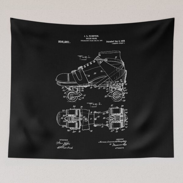 Item preview, Roller Skate Patent White designed and sold by Luve Store.
