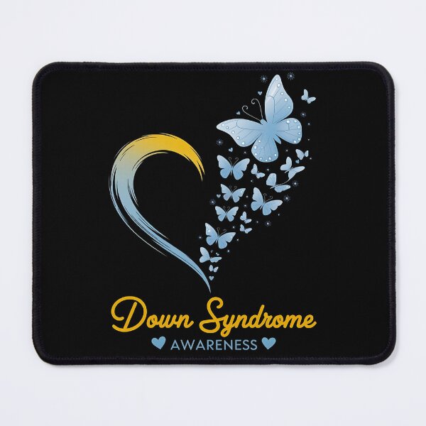 Item preview, Down Syndrome Awareness Shirt – Blue & Yellow Butterfly Heart Tee designed and sold by TrendPrinter.