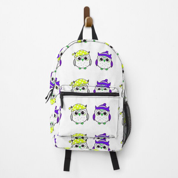 Item preview, 2 Owls Retro Art Print - Stickers designed and sold by Earth Nature Creations.