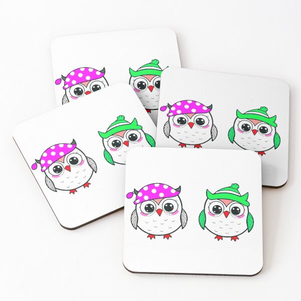 Item preview, Owls Retro Art Print - Stickers designed and sold by Earth Nature Creations.