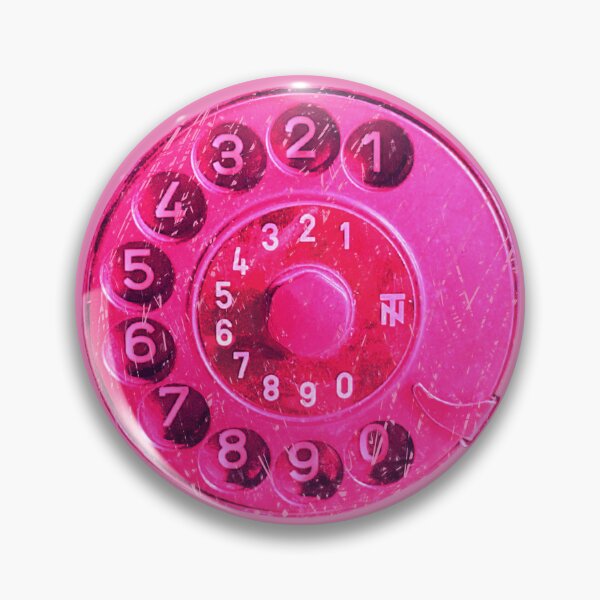 Item preview, Retro phone dial, distressed pink vintage rotary telephone designed and sold by suekieper.