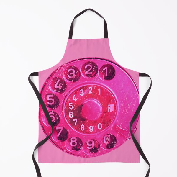 Item preview, Retro phone dial, distressed pink vintage rotary telephone designed and sold by suekieper.