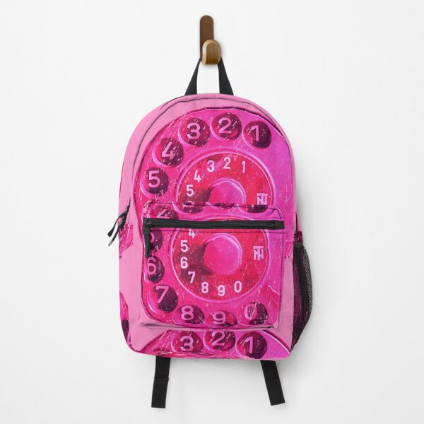Item preview, Retro phone dial, distressed pink vintage rotary telephone designed and sold by suekieper.